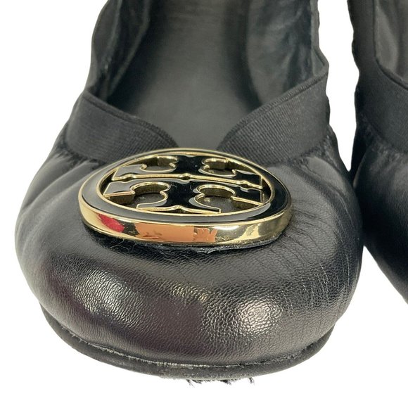 Tory Burch Shoes Womens Size 7.5 Black Caroline Mestico Slipper Soft Calf Flat - Picture 7 of 16